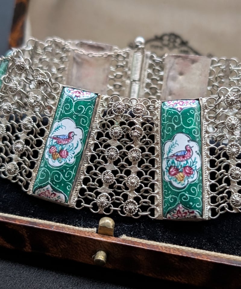 ペルシアンエナメル フィリグリーシルバーブレスレット AS177