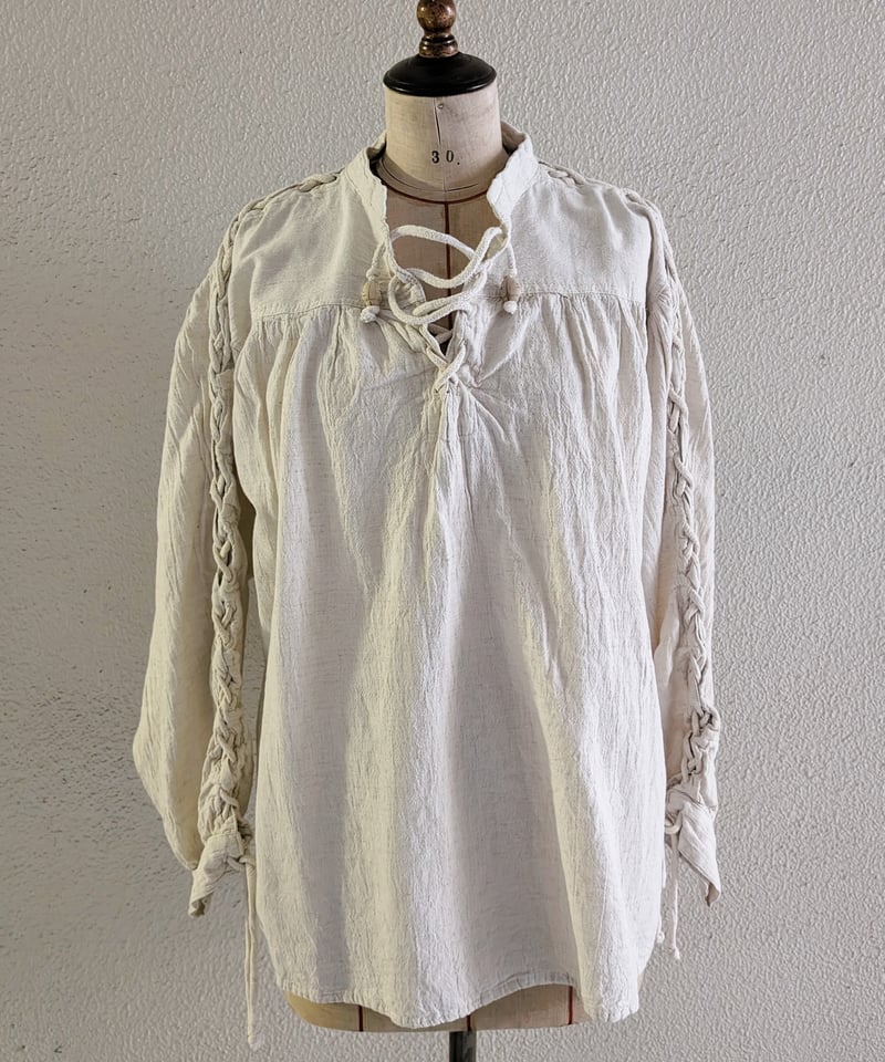 旧マッコイ/Steeplechase/レースアッププルオーバーシャツ/スウェード