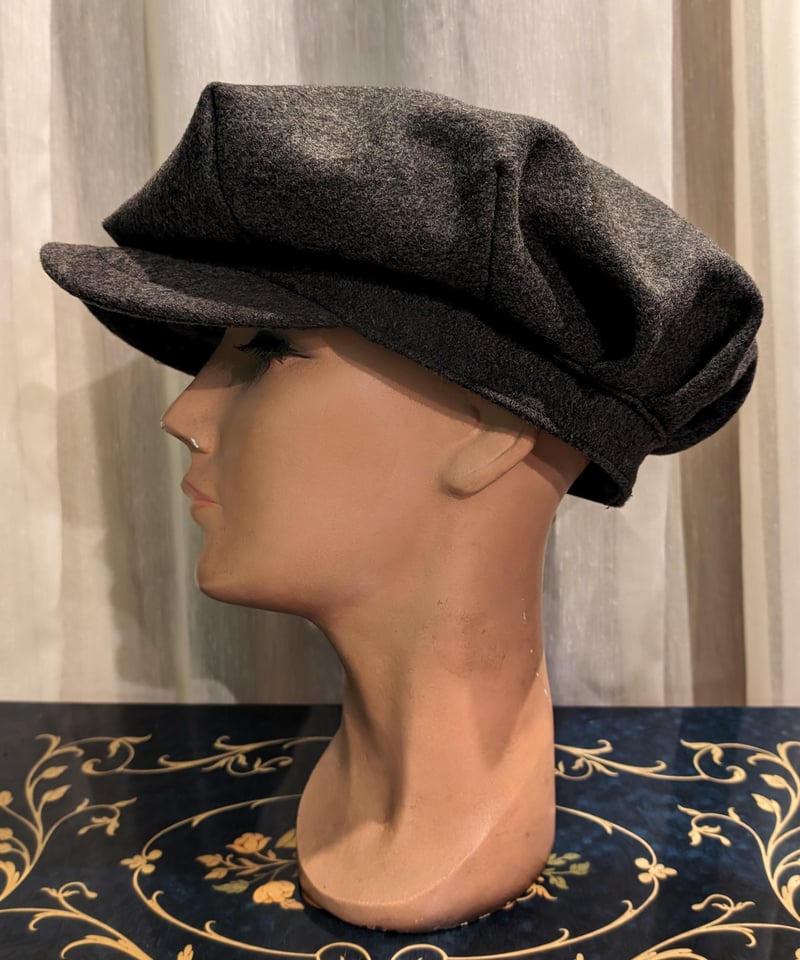 1910～30'sスタイルキャスケット(チャコールグレーフェルト) HT73