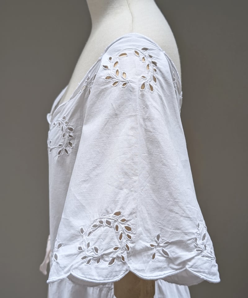 フレンチ　フランスアンティーク　ワンピース　英国　ナイトドレス　ヨーロッパ古着 AntiqueナイトドレスSquare