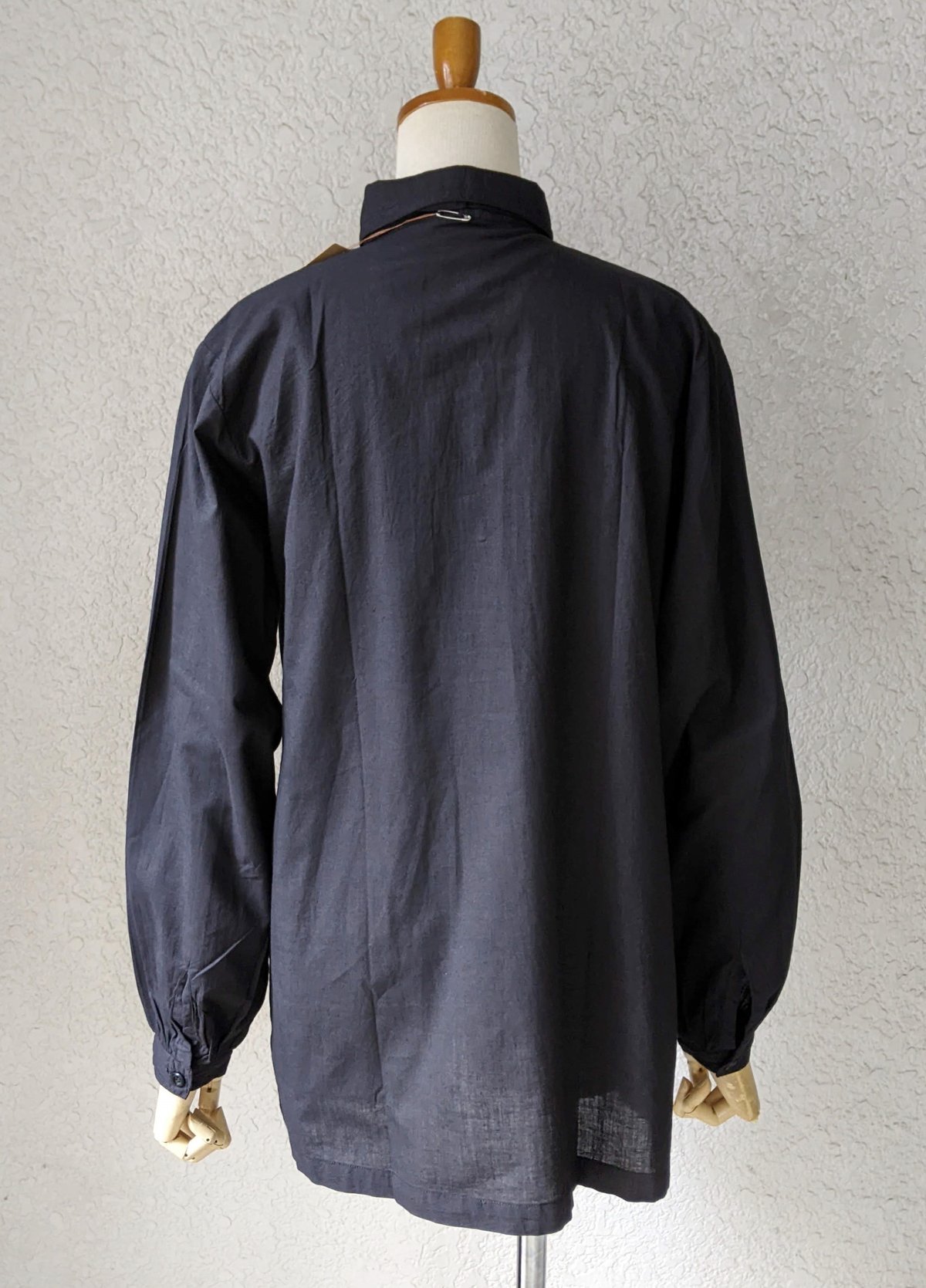 ☆イギリス 英国 アンティーク 黒ドレスシャツ ブラウス 1875年