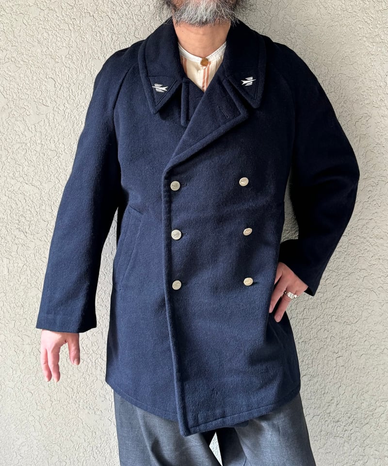 Bonpoint ネイビー ウールコート 1960～70's La posteウールコート JK28 | European Vintag