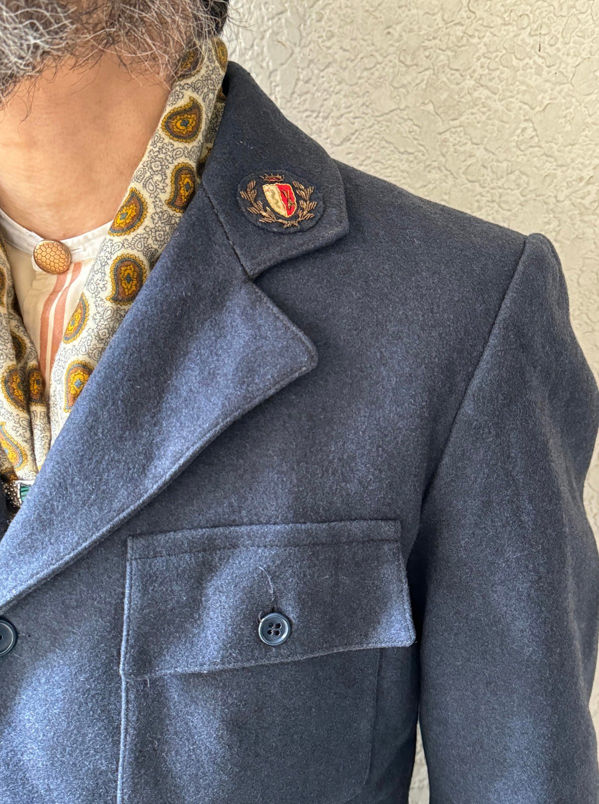 イタリア製　Ravazzolo　 Italy　ウールとシルク　ジャケット RAVAZZOLOラヴァッツォーロ シルクウールジャケット