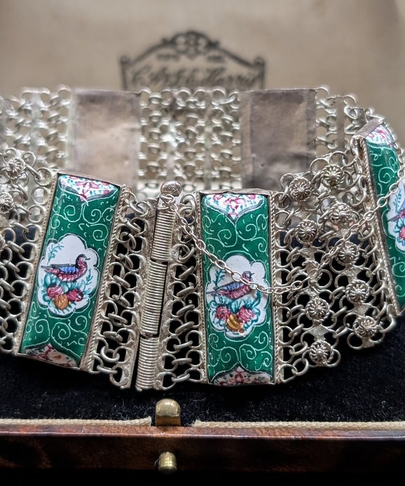 ペルシアンエナメル フィリグリーシルバーブレスレット AS177