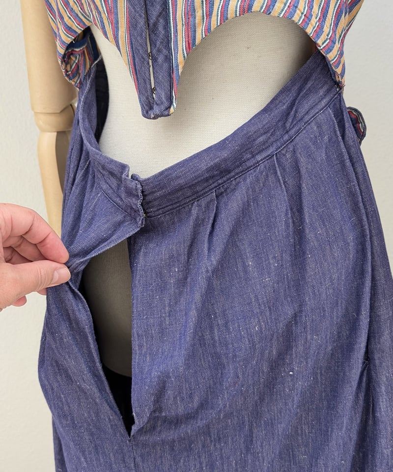 1950's コルセット風リネンワンピース OP55 | European Vintage &