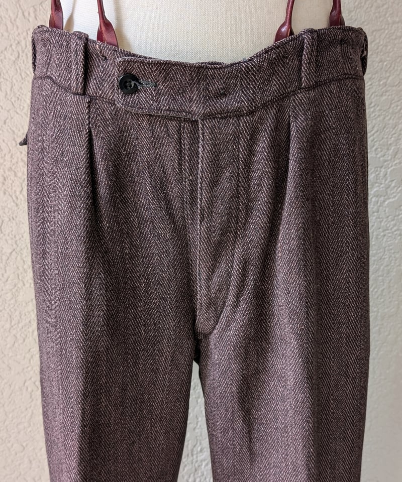 1930～40's ヘリンボーンウールトラウザーズ PT28 | European Vinta