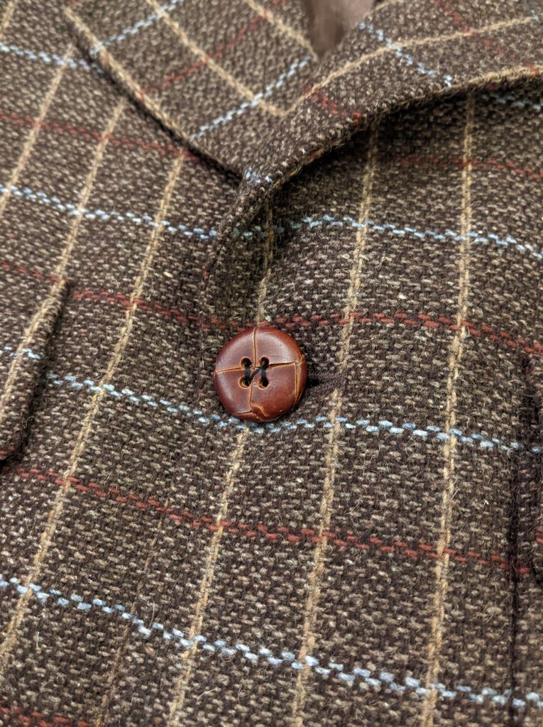 TOMORROWLANDmcafeeチェック柄コーデュロイ襟ジャケット