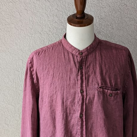 RED BEAN COLOR(小豆色) リネンシャツ　SH13