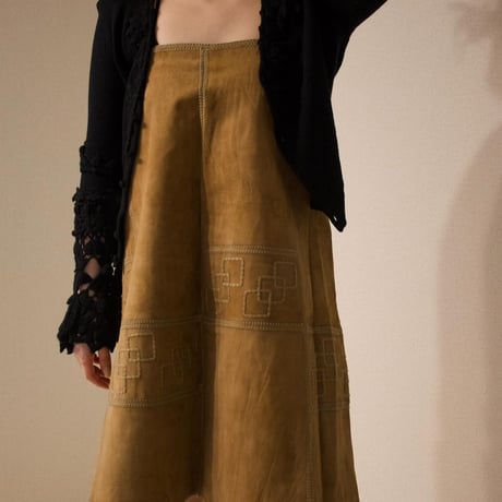 Vintage suède design skirt