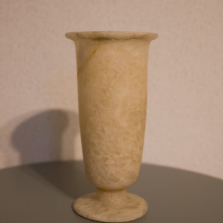 Vintage alabaster flower vase