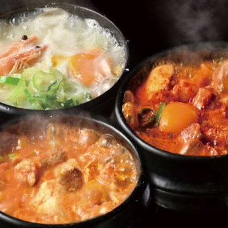 スンドゥブ3種セット순두부세트(一袋2人前)
