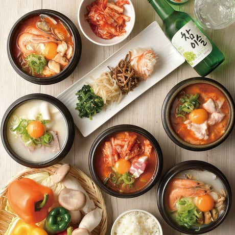 スンドゥブ3種セット순두부세트(一袋2人前)