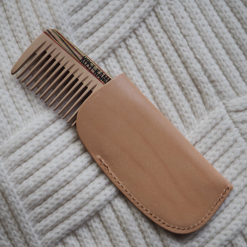 KOST KAMM（コストカム） -natural wood- 木製コーム・9㎝＆ 専用レザー