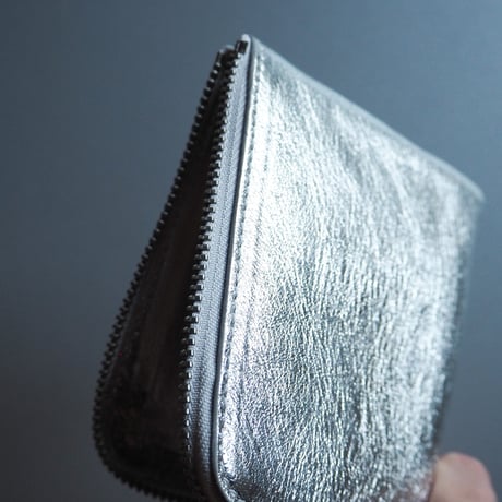 Wallet COMME des GARCONS ウォレット コム デ ギャルソン L字型ZIP財布　Silver　シルバー
