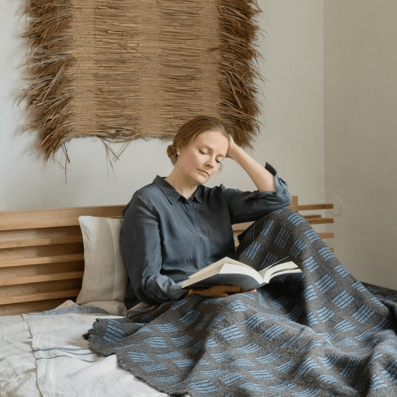 LAPUAN KANKURIT TÖÖLÖ ウールストール 70x220cm BLUE （ラ