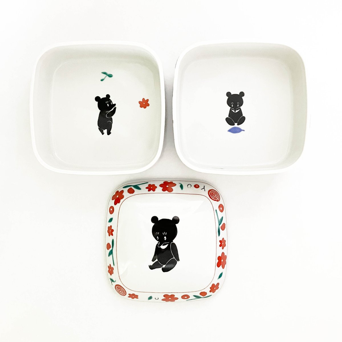 二段重 YÜ 熊とお花 | LOVE KUTANI SEAL