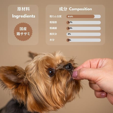 無添加 手作り 国産 鶏ささみ細切り ジャーキー ペットおやつ 犬猫用