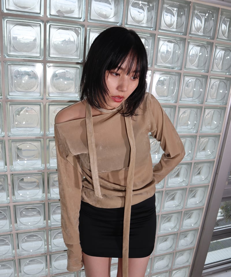 トップス CONSISTER VELOUR TIE TOP VELOUR TIE TOP | CONSISTER
