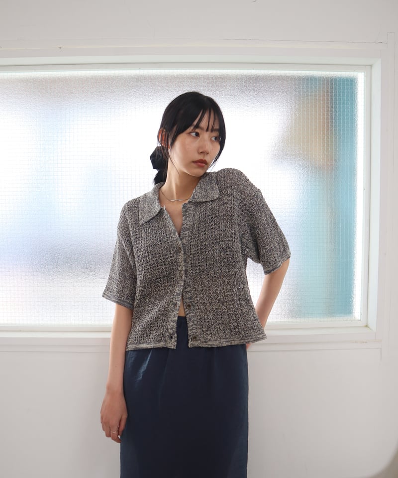 トップス CONSISTER STRAW YARN LINEN SHIRT STRAW YARN LINEN SHIRT | CONSISTER