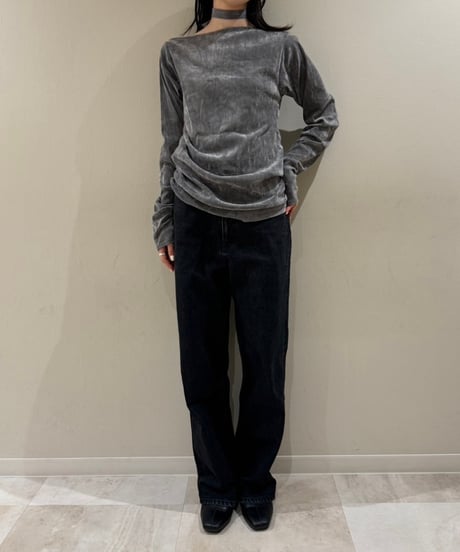 VELOUR TIE TOP