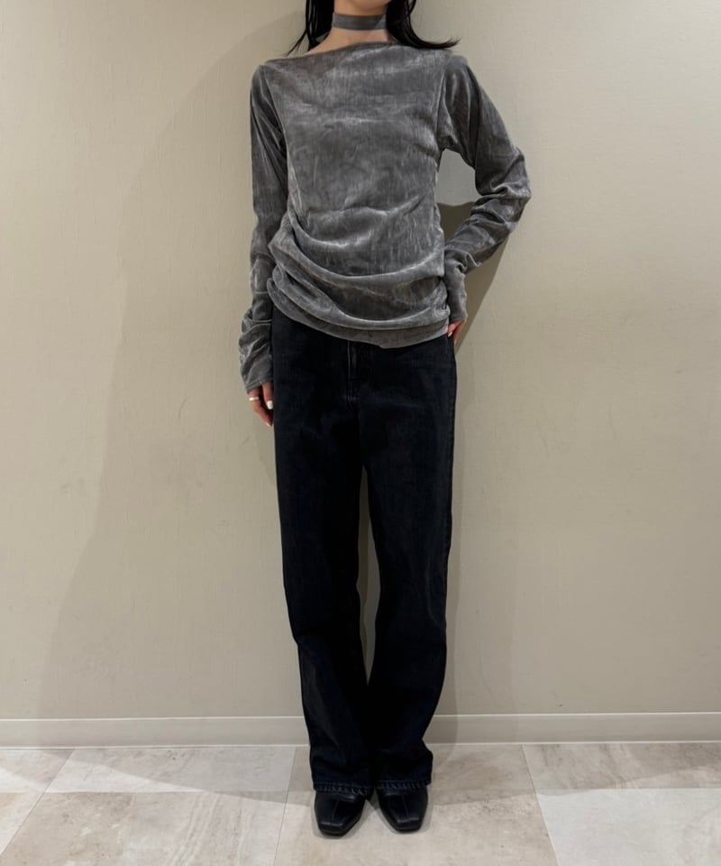 トップス VELOUR TIE TOP CONSISTER VELOUR TIE TOP | CONSISTER