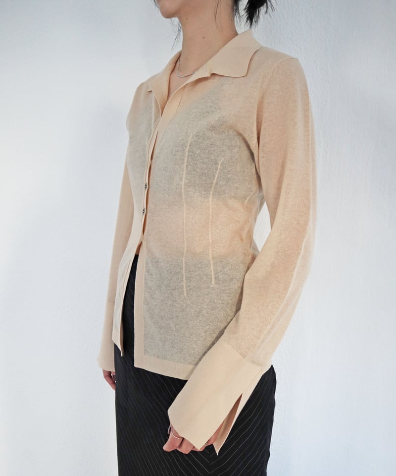 SHEER KNIT SHIRT | CONSISTER