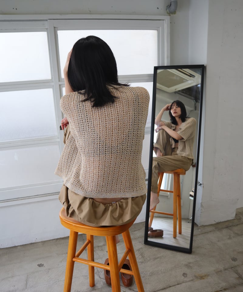 STRAW YARN LINEN SHIRT | CONSISTER