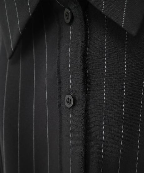 CUT-OFF STRIPE SHIRT