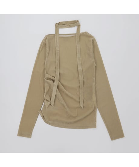 VELOUR TIE TOP