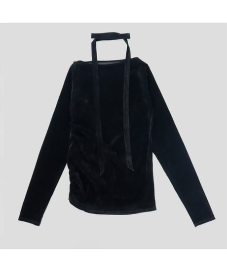 VELOUR TIE TOP