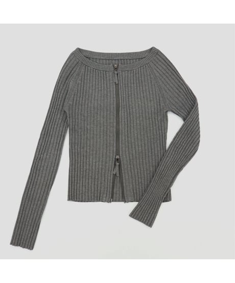 ZIP UP KNIT TOP