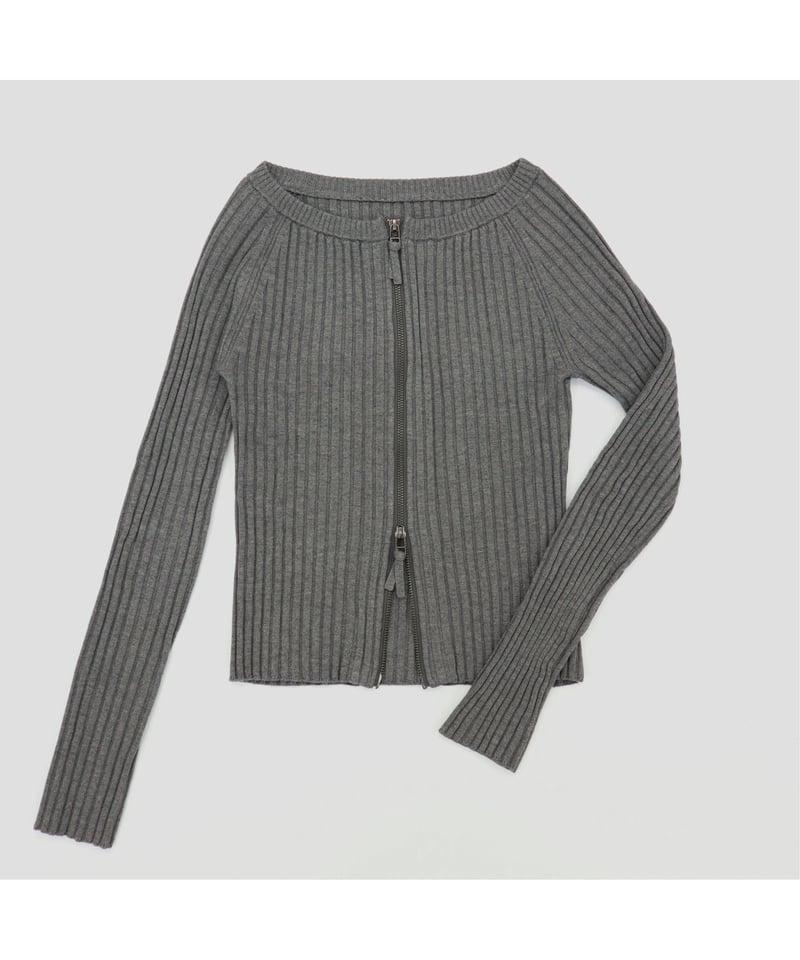 トップス Consister FRONT HOOK KNIT GARDIGAN ZIP UP KNIT TOP | CONSISTER