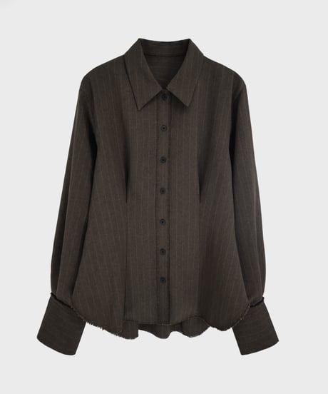 CUT-OFF STRIPE SHIRT