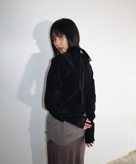 VELOUR TIE TOP