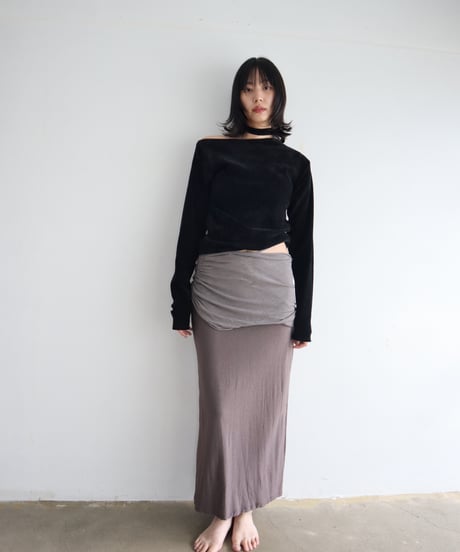 VELOUR TIE TOP