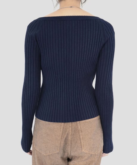 ZIP UP KNIT TOP