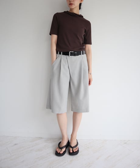 CROSS WAIST HALF PANTS