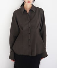 CUT-OFF STRIPE SHIRT