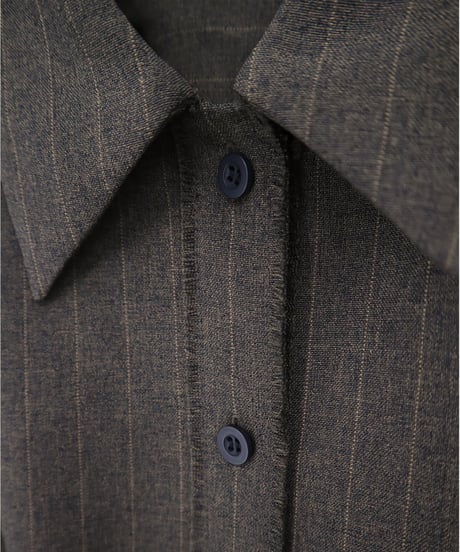CUT-OFF STRIPE SHIRT