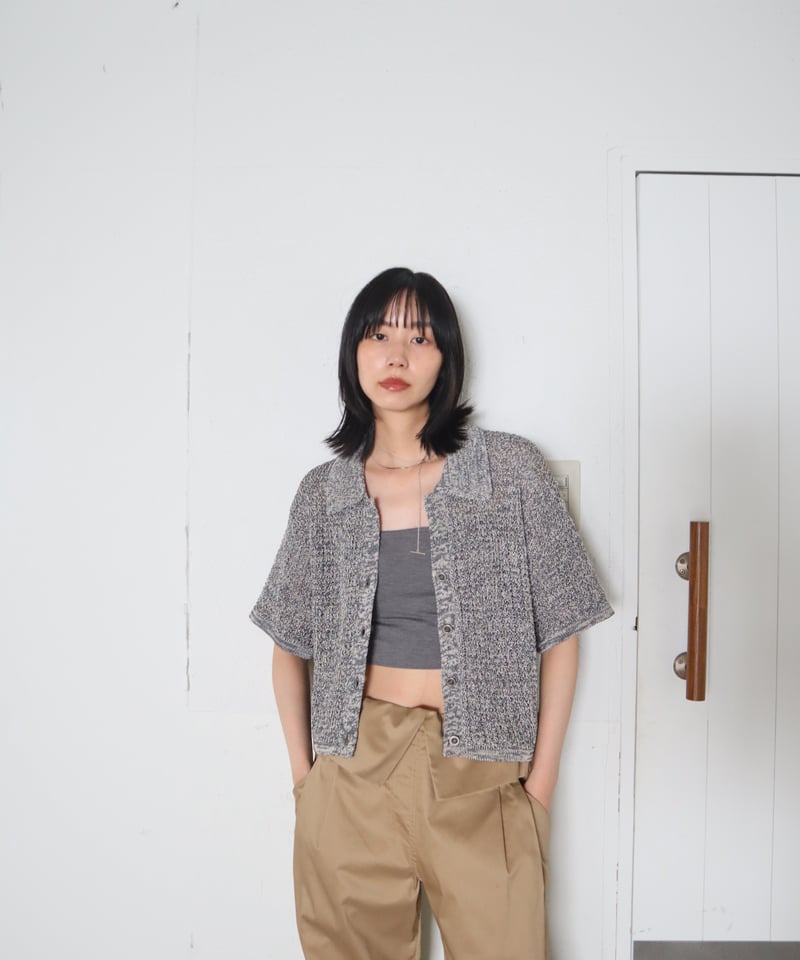 トップス CONSISTER STRAW YARN LINEN SHIRT STRAW YARN LINEN SHIRT | CONSISTER