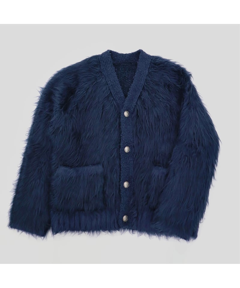 FLUFFY KNIT CARDIGAN CONSISTER ネイビー FLUFFY KNIT CARDIGAN | CONSISTER