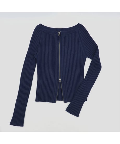 ZIP UP KNIT TOP