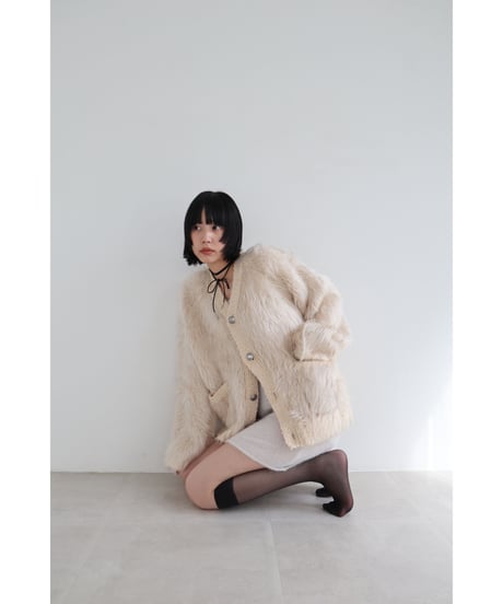 FLUFFY KNIT CARDIGAN