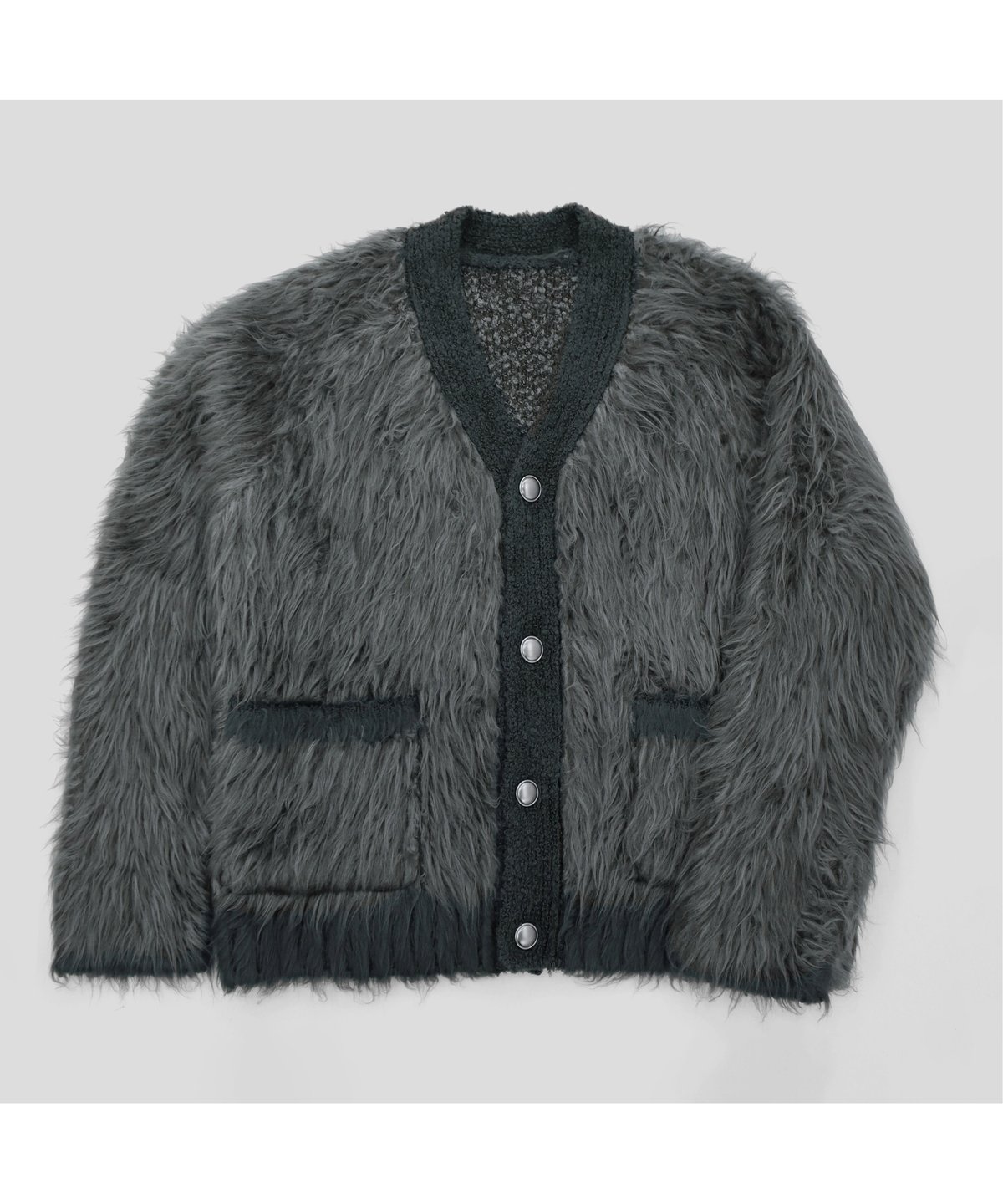 FLUFFY KNIT CARDIGAN CONSISTER ネイビー FLUFFY KNIT CARDIGAN | CONSISTER