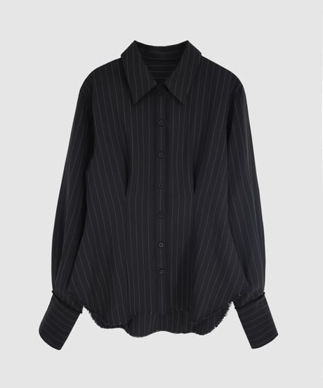 CUT-OFF STRIPE SHIRT