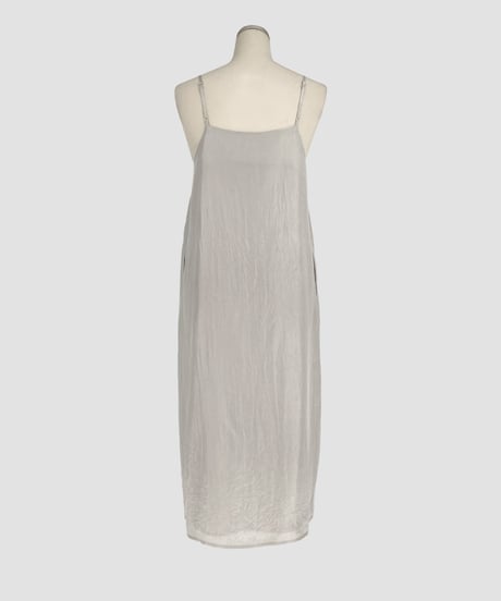 SILKY CRINKLE SLIT DRESS