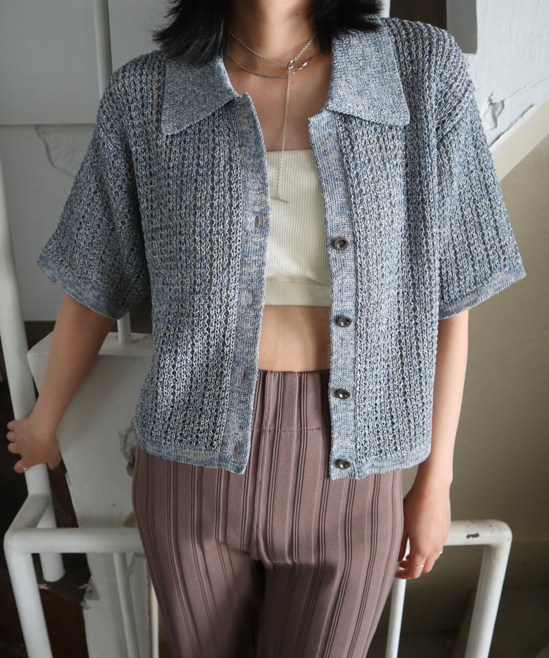 STRAW YARN LINEN SHIRT | CONSISTER