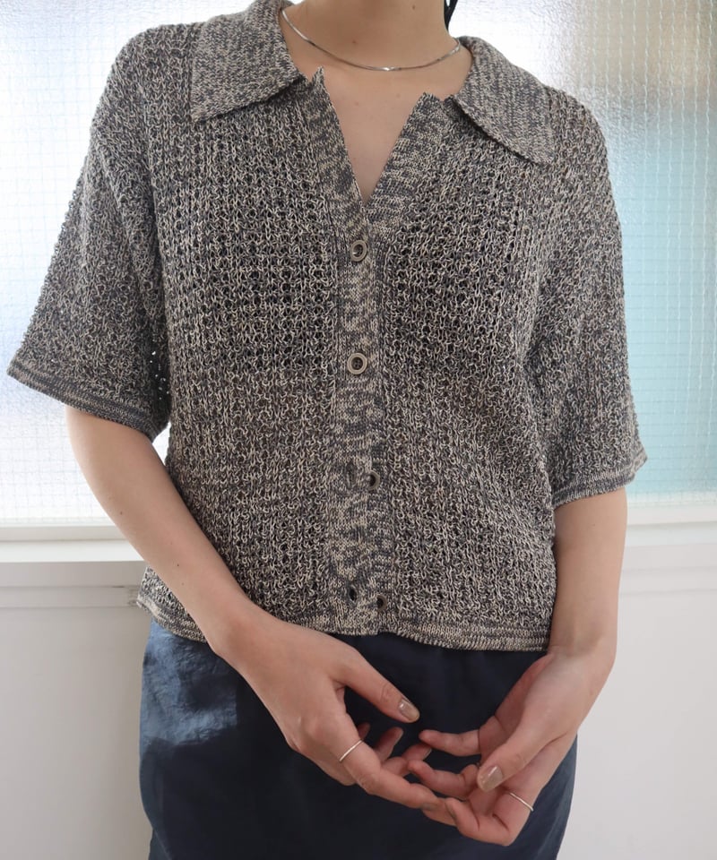 トップス CONSISTER STRAW YARN LINEN SHIRT STRAW YARN LINEN SHIRT | CONSISTER