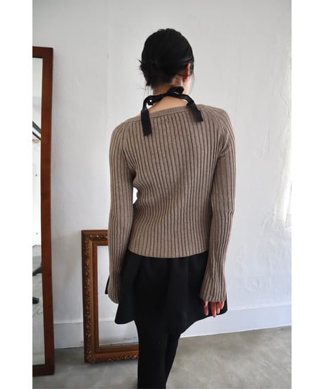 ZIP UP KNIT TOP