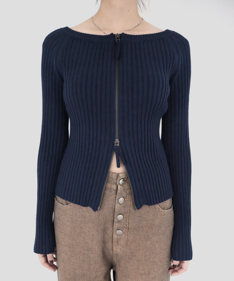 ZIP UP KNIT TOP | CONSISTER